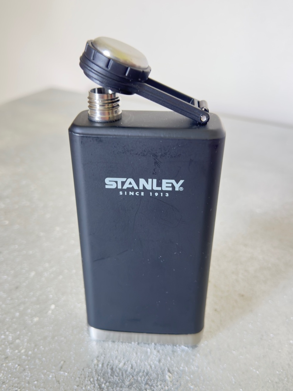 Stanley Black Flask with Silver Accent